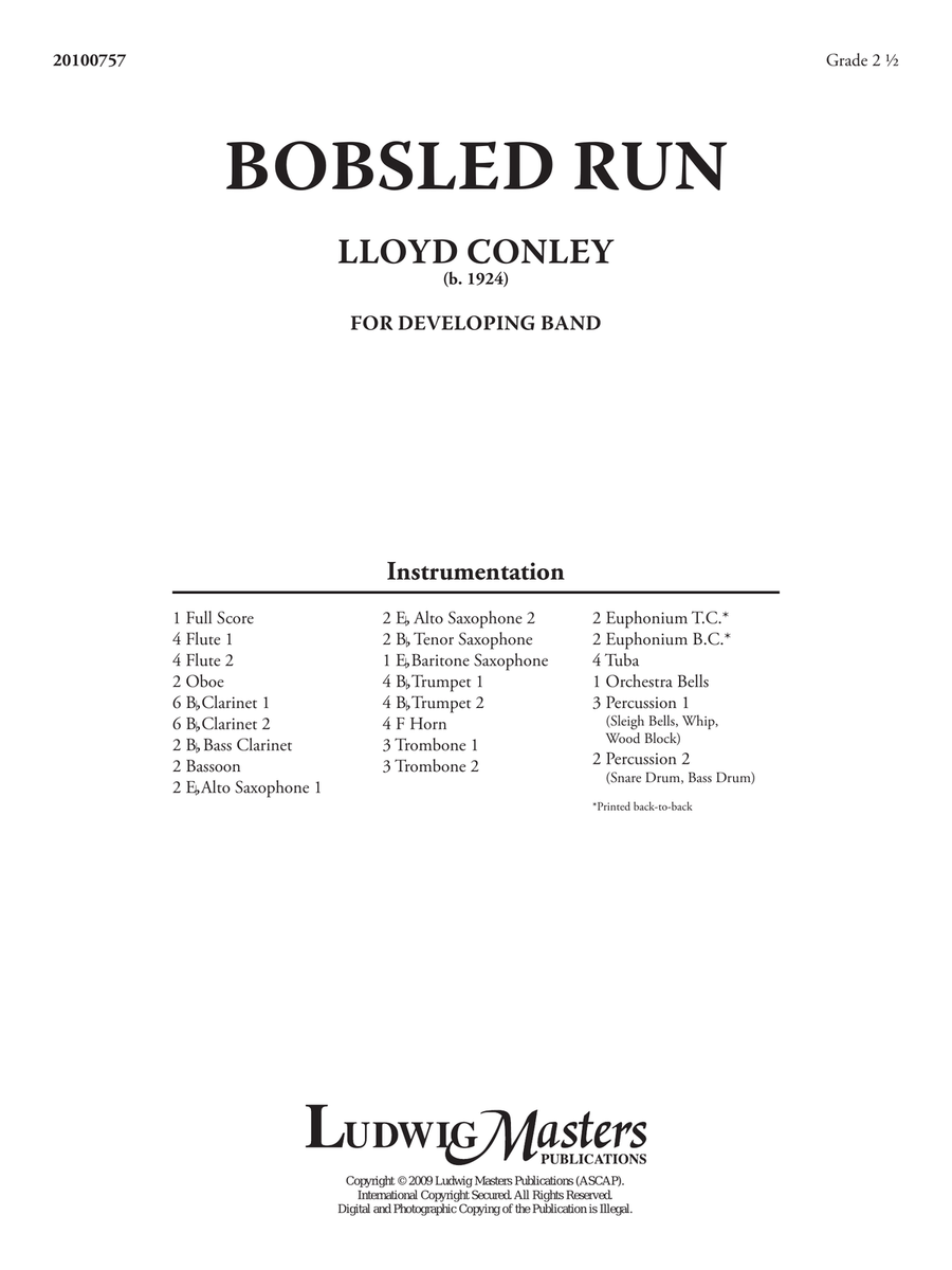 Bobsled Run Bobsled Run Concert Band scores gallery preview page 3