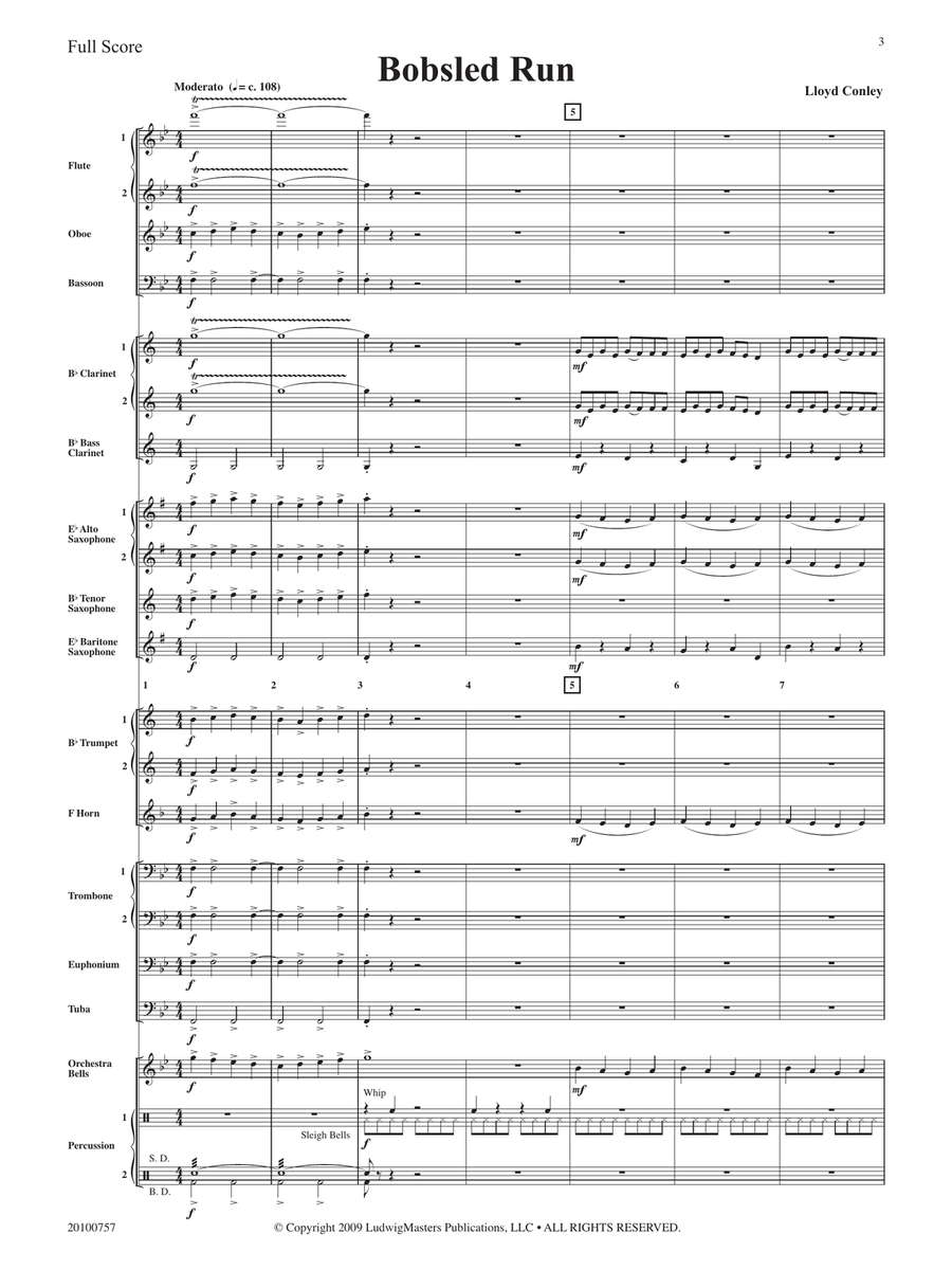 Bobsled Run Bobsled Run Concert Band scores gallery preview page 5