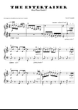 The Entertainer (Scott Joplin) Easy Piano Grade 2 Level (with note names, finger numbers and meaning mini preview