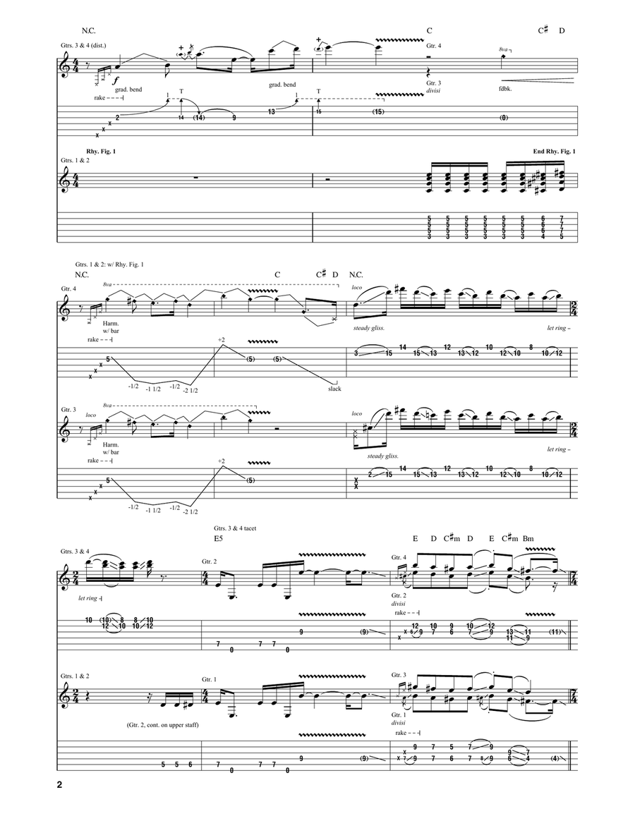 The Attitude Song The Attitude Song Guitar Tablature scores gallery preview page 2