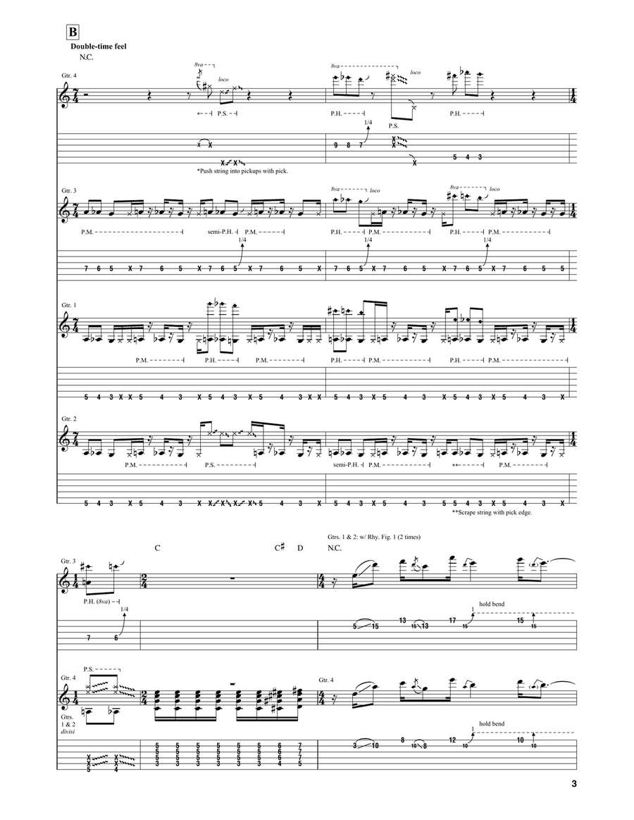 The Attitude Song The Attitude Song Guitar Tablature scores gallery preview page 3