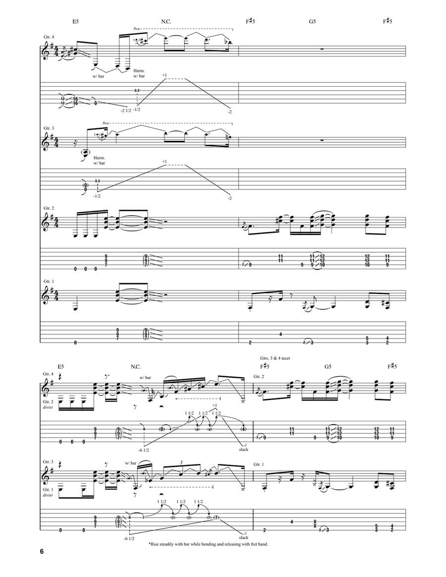 The Attitude Song The Attitude Song Guitar Tablature scores gallery preview page 6