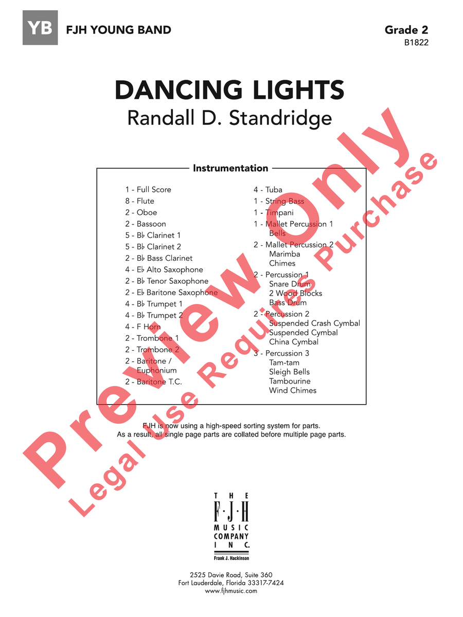 Dancing Lights Dancing Lights Concert Band scores gallery preview page 2