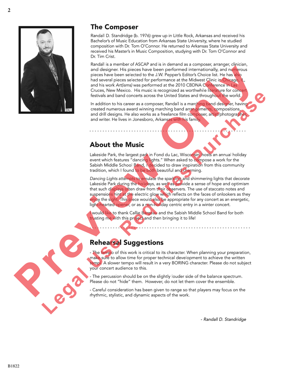 Dancing Lights Dancing Lights Concert Band scores gallery preview page 3