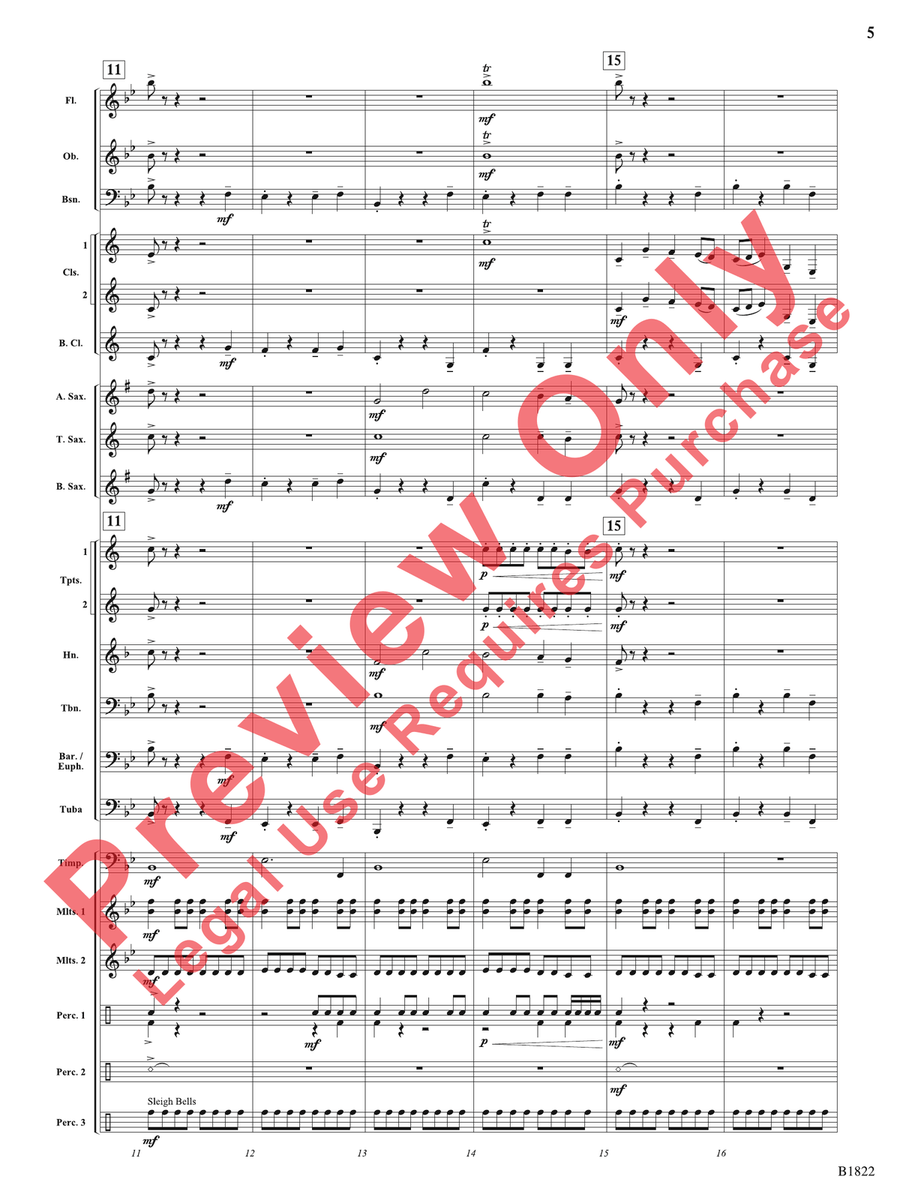 Dancing Lights Dancing Lights Concert Band scores gallery preview page 6