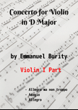 Concerto for Violin in D Major by Emmanuel Burity (1969- )