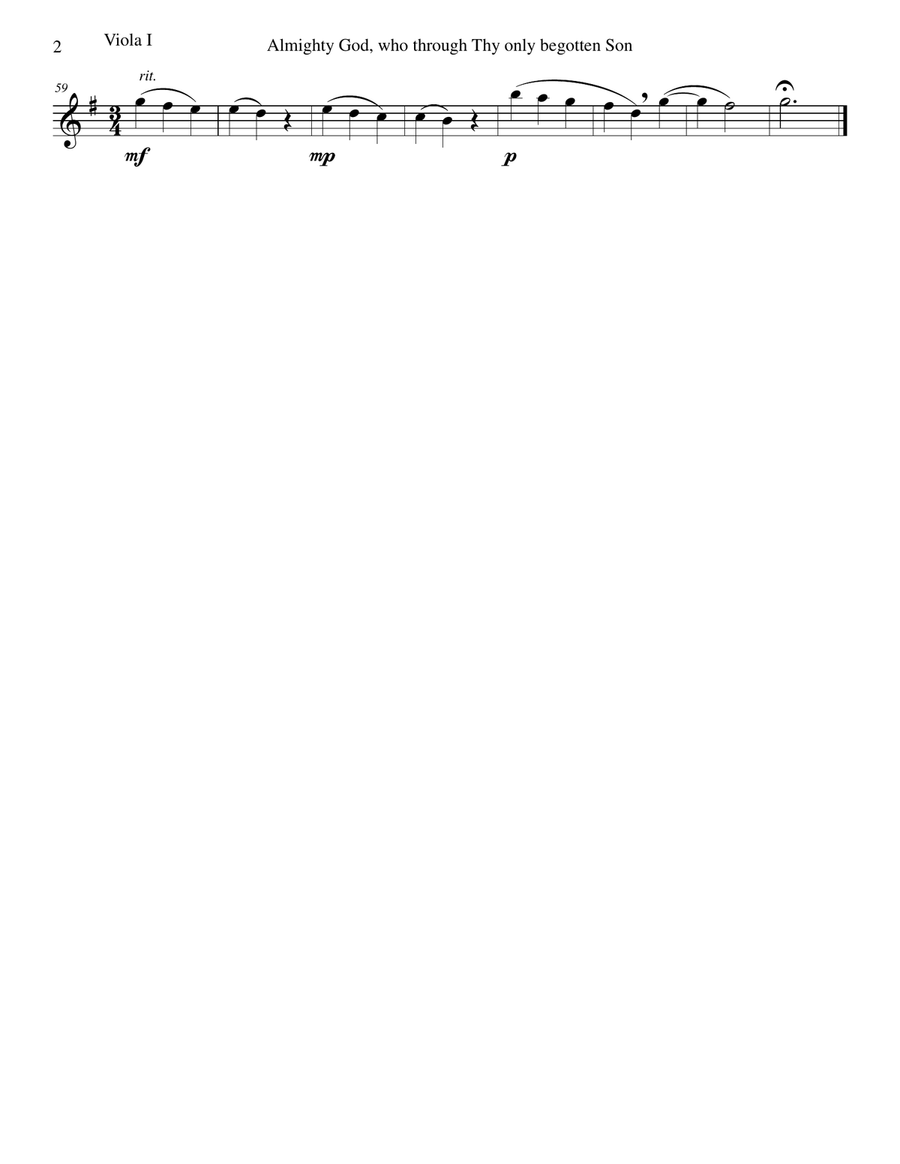 Almighty God, who through thy only begotten Son (Easter motet) for 4 violas Almighty God, who through thy only begotten Son (Easter motet) for 4 violas Viola Solo scores gallery preview page 5