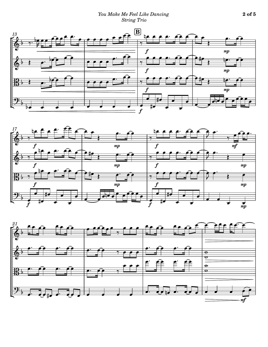 You Make Me Feel Like Dancing String Trio scores gallery preview page 2