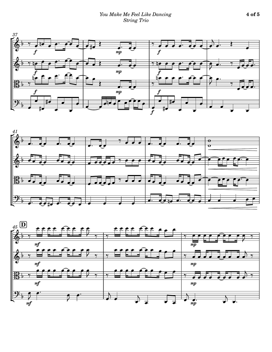 You Make Me Feel Like Dancing String Trio scores gallery preview page 4