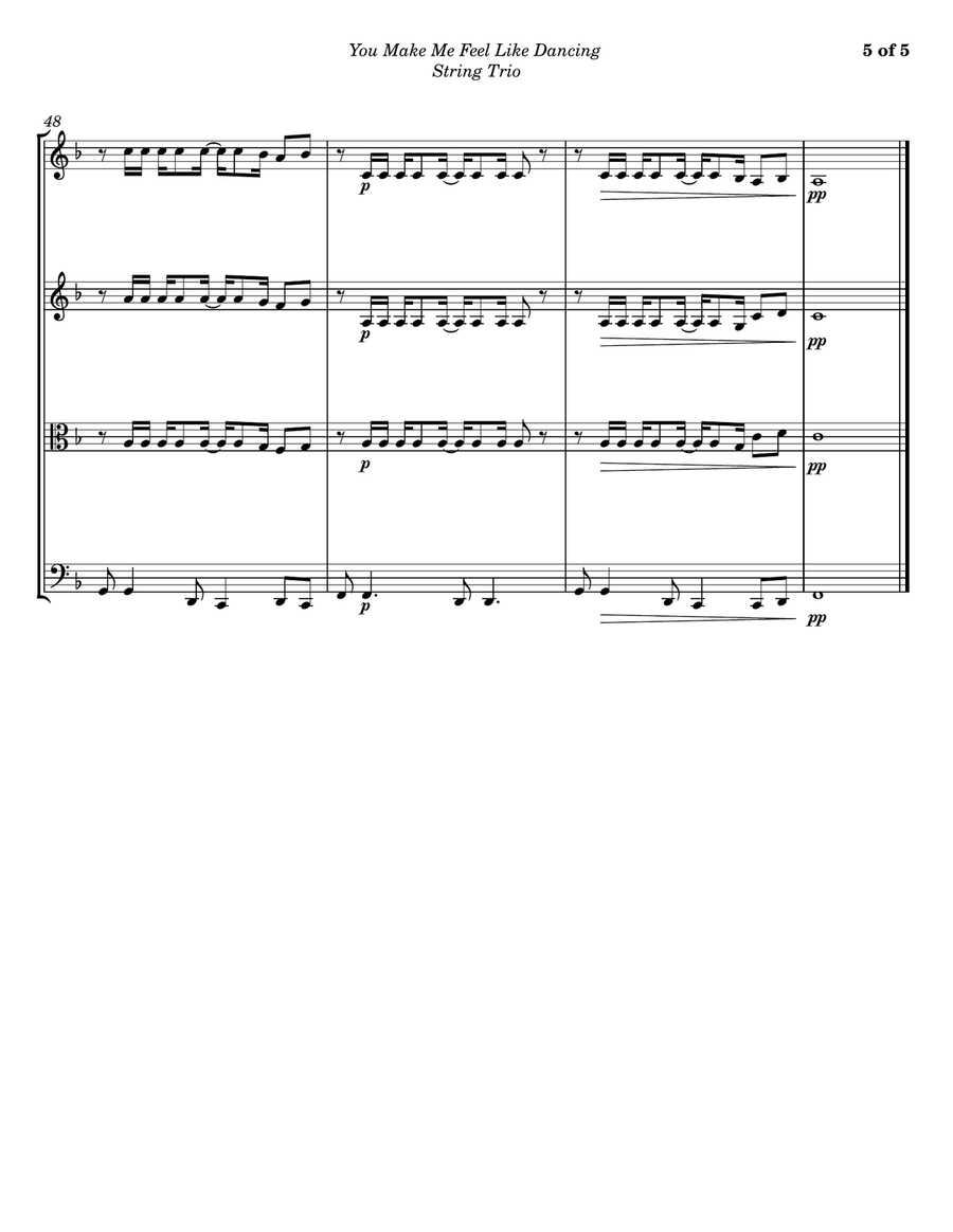 You Make Me Feel Like Dancing String Trio scores gallery preview page 5