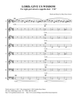 Lord, Give Us Wisdom - Choral Anthem
