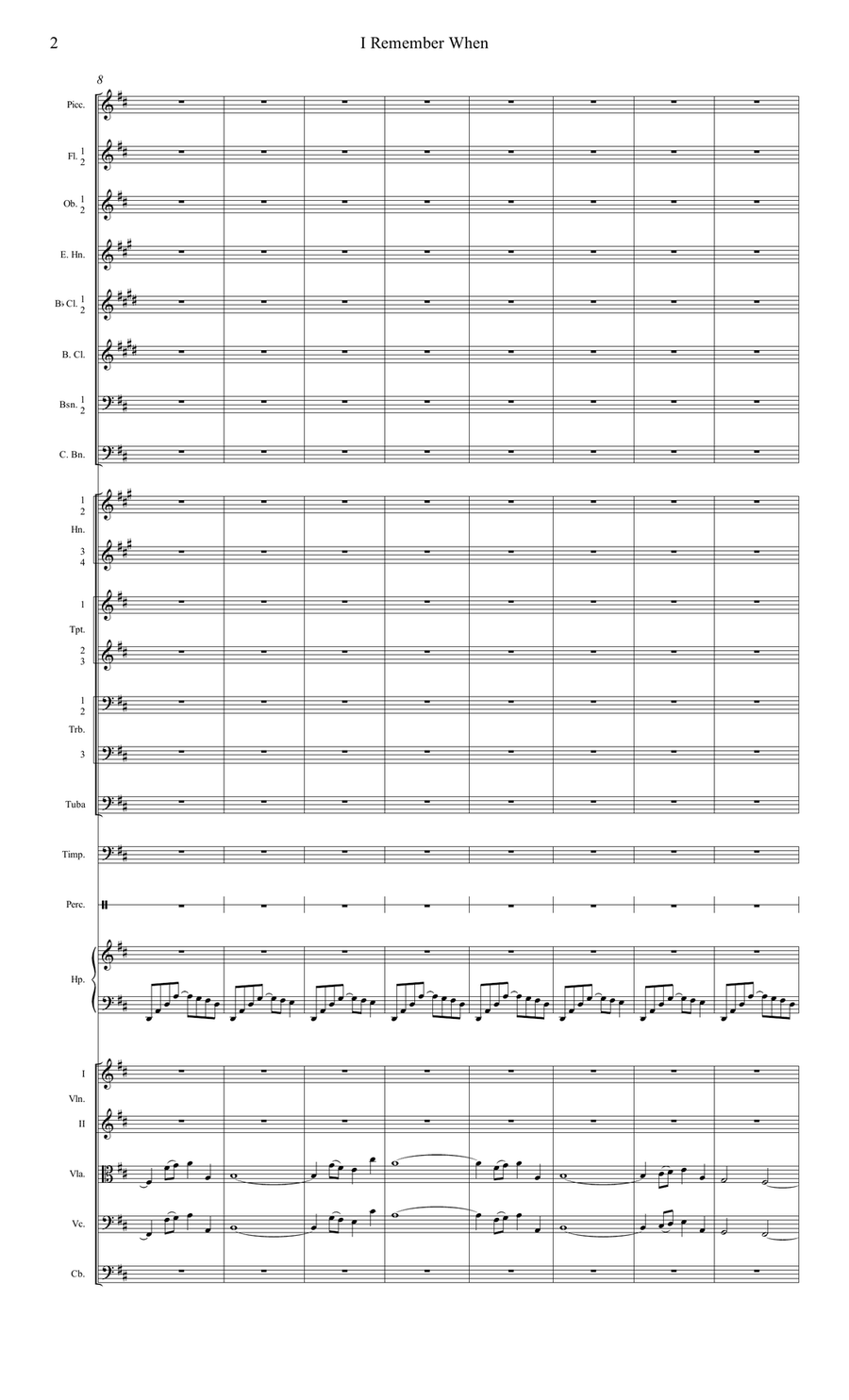 I Remember When Full Orchestra scores gallery preview page 2