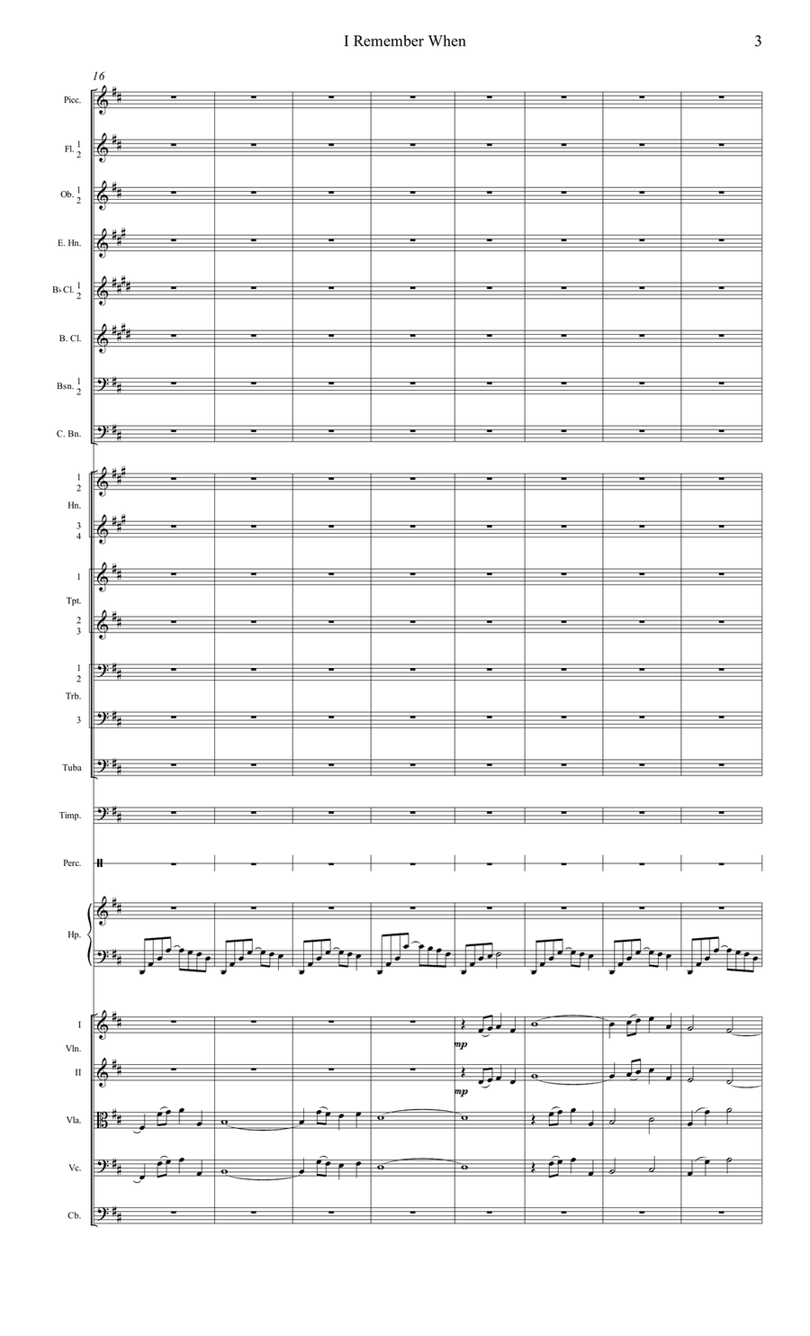 I Remember When Full Orchestra scores gallery preview page 3