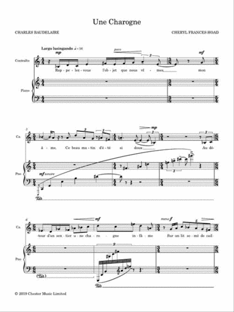 Une Charogne Une Charogne Alto Voice scores gallery preview page 4