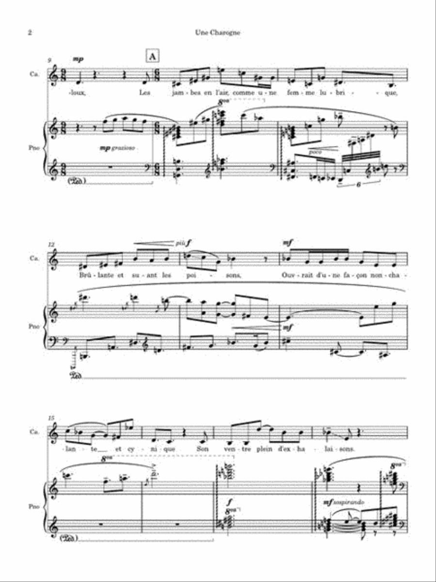 Une Charogne Une Charogne Alto Voice scores gallery preview page 5