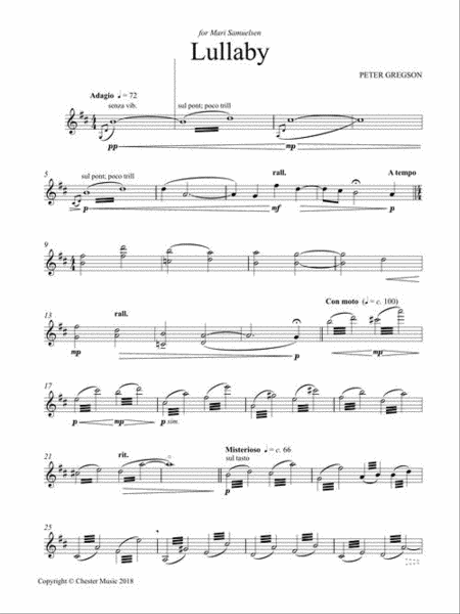 Lullaby Lullaby Violin Solo scores gallery preview page 3