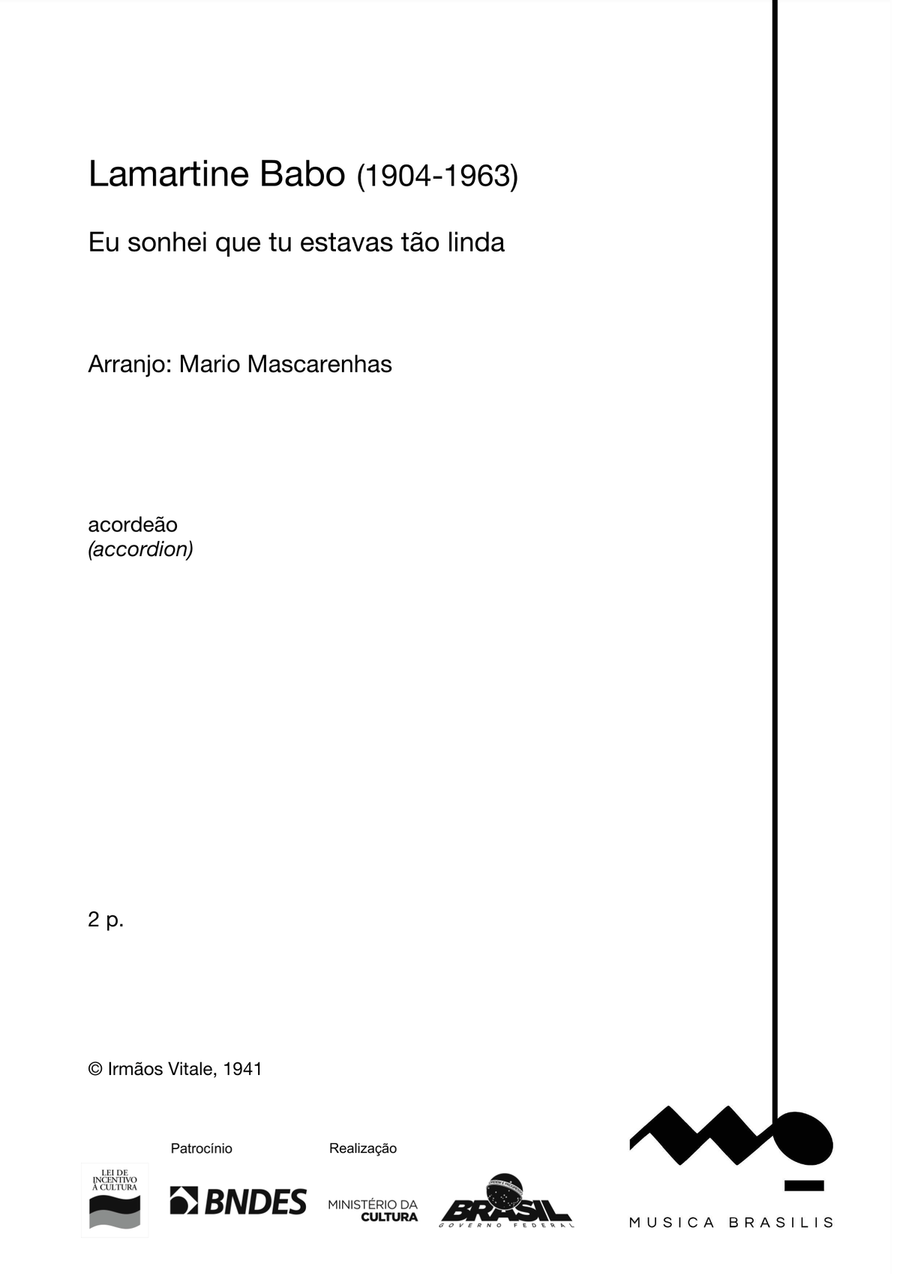 Eu sonhei que tu estavas tão linda Eu sonhei que tu estavas tão linda Accordion scores gallery preview page 2