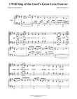 I Will Sing of the Lord's Great Love Forever