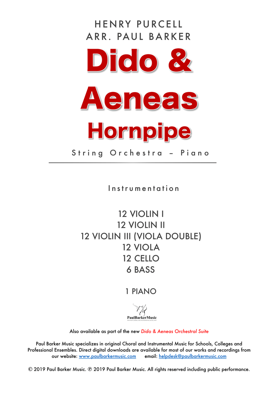 Dido & Aeneas Orchestral Hornpipe String Orchestra scores gallery preview page 2