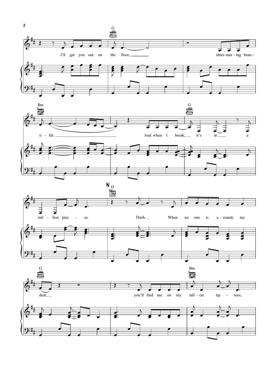 mirrorball mirrorball Piano, Vocal, Guitar scores gallery preview page 2