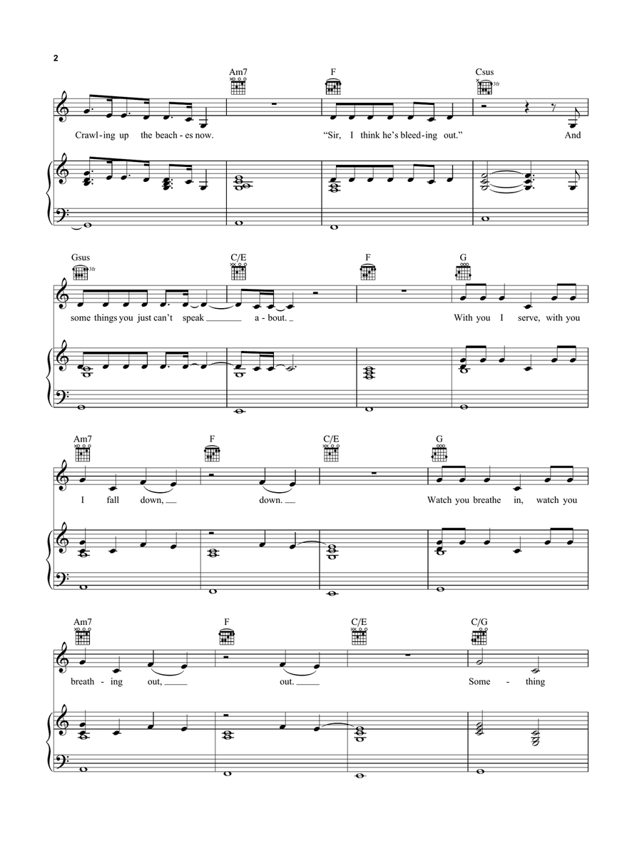 epiphany epiphany Piano, Vocal, Guitar scores gallery preview page 2
