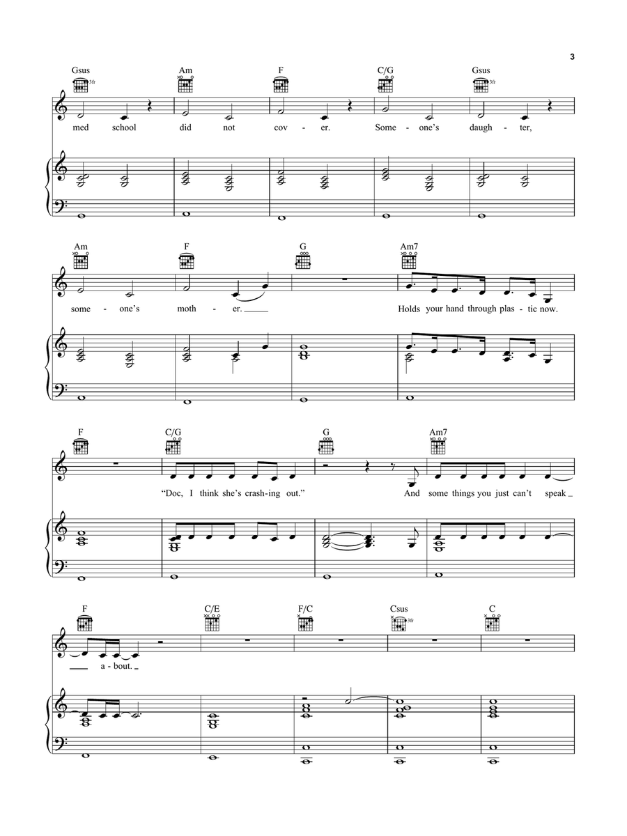epiphany epiphany Piano, Vocal, Guitar scores gallery preview page 3
