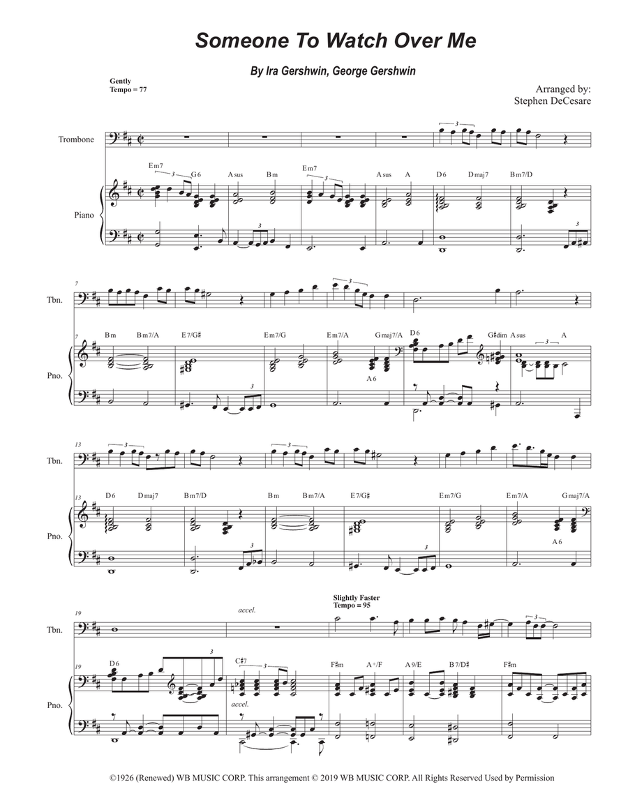 Someone To Watch Over Me Someone To Watch Over Me Piano scores gallery preview page 1
