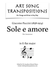 PUCCINI: Sole e amore (transposed to E-flat major)