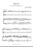 Minuet in G Major, BWV Anh.114