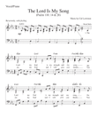The Lord Is My Song for Vocal/Piano