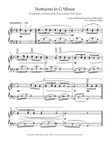 Notturno in G Minor - Level 4 piano arrangement