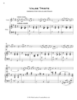 Valse Triste for Violin and Piano
