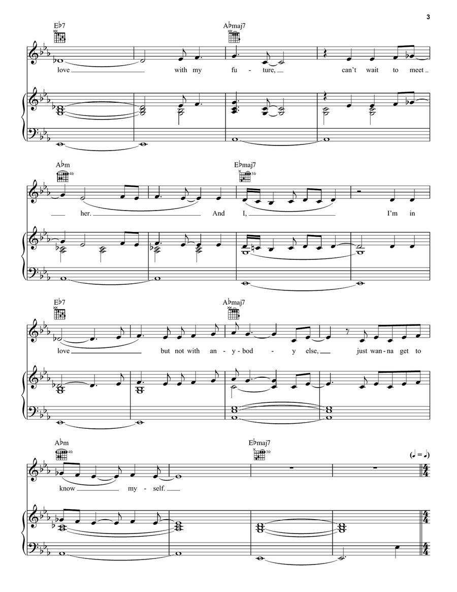 my future my future Piano, Vocal, Guitar scores gallery preview page 3