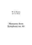 Mozart, Menuetto from Symphony no. 40 for Bassoon Quartet