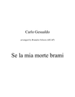 Se la mia morte brami (for brass quintet)
