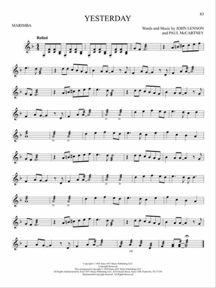 First 50 Songs You Should Play on Marimba Marimba scores gallery preview page 7