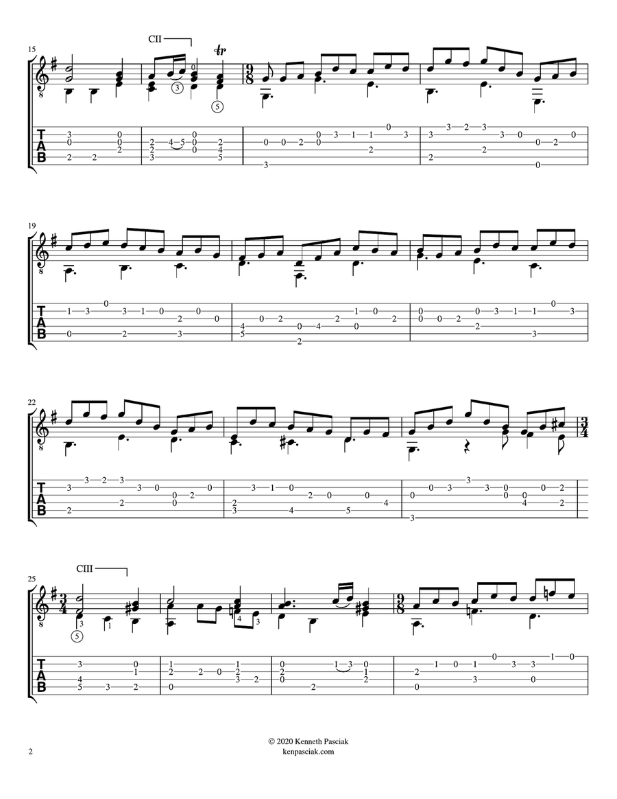 Jesu, Joy of Man's Desiring (for Solo Guitar) Acoustic Guitar scores gallery preview page 4