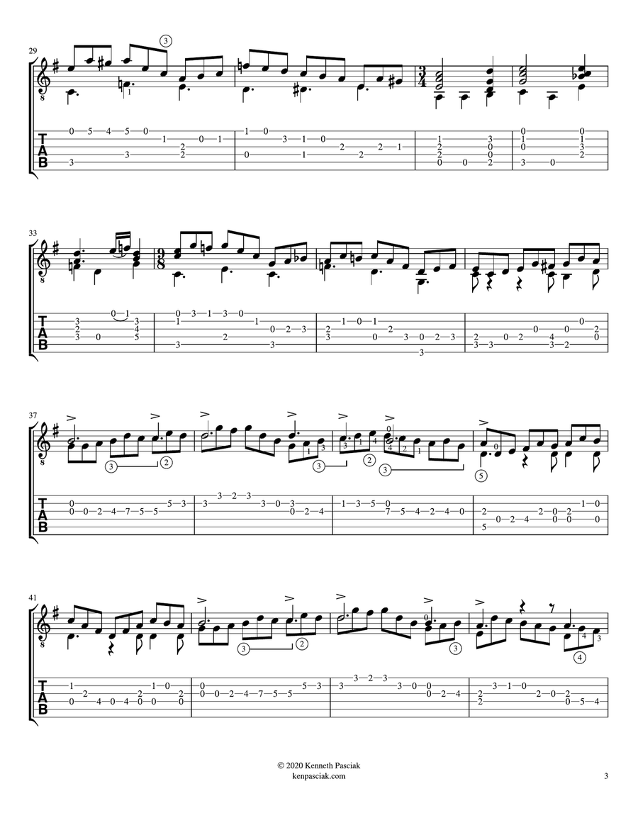 Jesu, Joy of Man's Desiring (for Solo Guitar) Acoustic Guitar scores gallery preview page 5