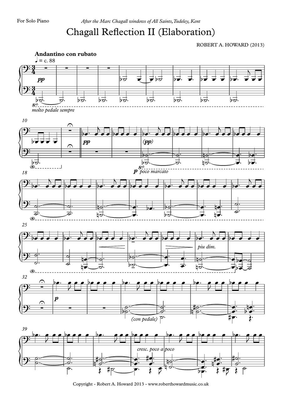 Chagall Reflection II (Elaboration) Piano Method scores gallery preview page 2
