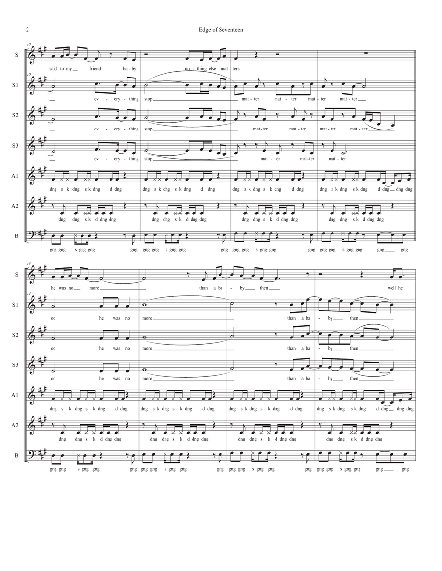 Edge Of Seventeen Edge Of Seventeen SSA scores gallery preview page 2