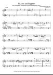 Pickles and Peppers - Early Intermediate Piano Arrangement