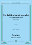 Brahms-Gar lieblich hat sich gesellet,WoO 33 No.3,in G Major,for Voice&Piano mini preview