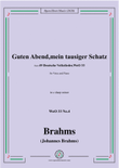 Brahms-Guten Abend,mein tausiger Schatz,WoO 33 No.4,in c sharp minor,for Voice&Pno mini preview