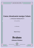 Brahms-Guten Abend,mein tausiger Schatz,WoO 33 No.4,in a flat minor,for Voice&Pno mini preview
