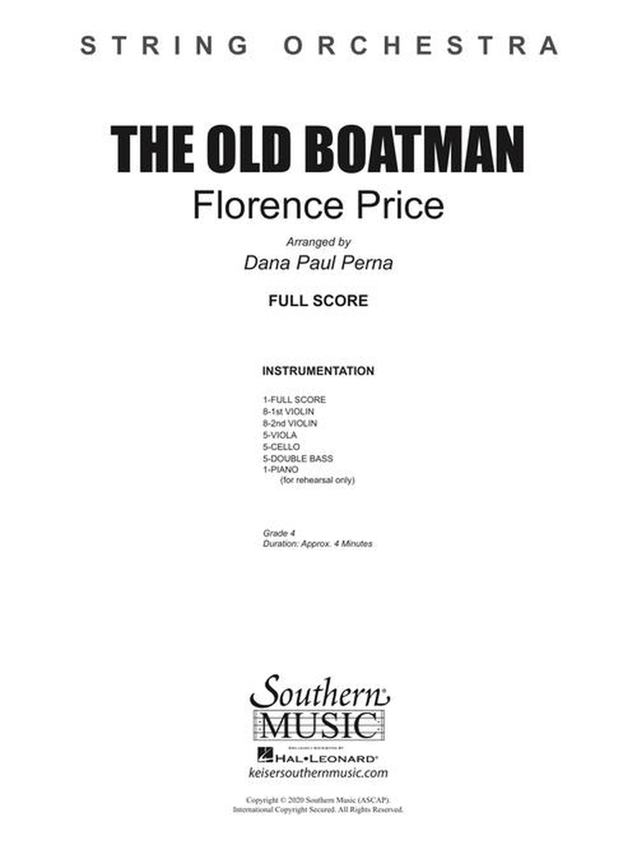 The Old Boatman The Old Boatman String Orchestra scores gallery preview page 2