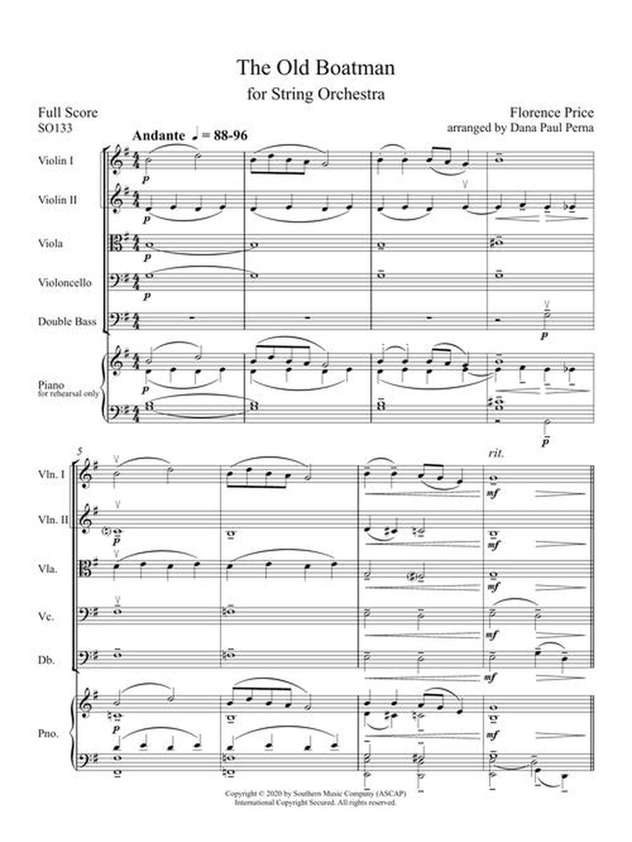 The Old Boatman The Old Boatman String Orchestra scores gallery preview page 4