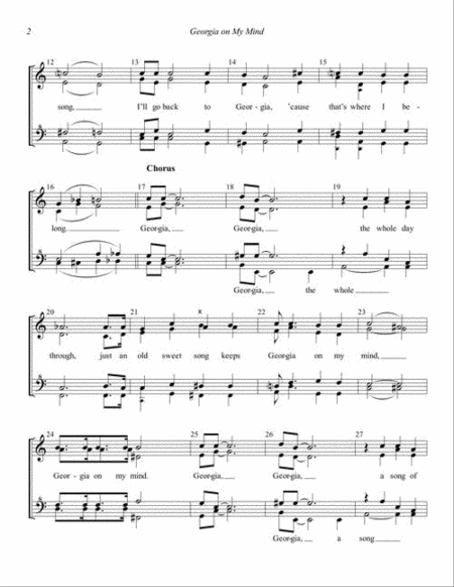 Georgia on My Mind Georgia on My Mind SSAA scores gallery preview page 4