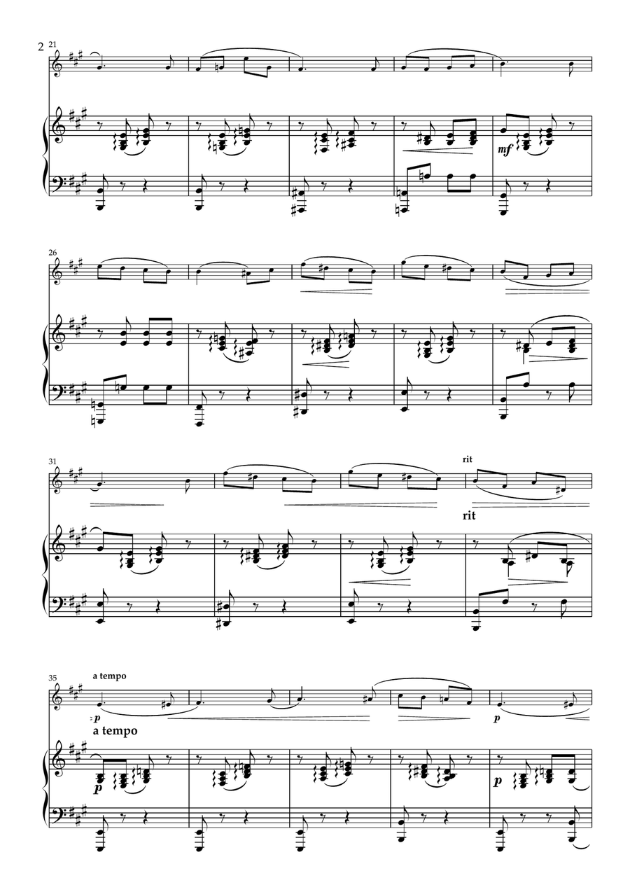 Spring Song. Mendelssohn- Violin and Piano- Early Intermediate Violin Solo scores gallery preview page 3