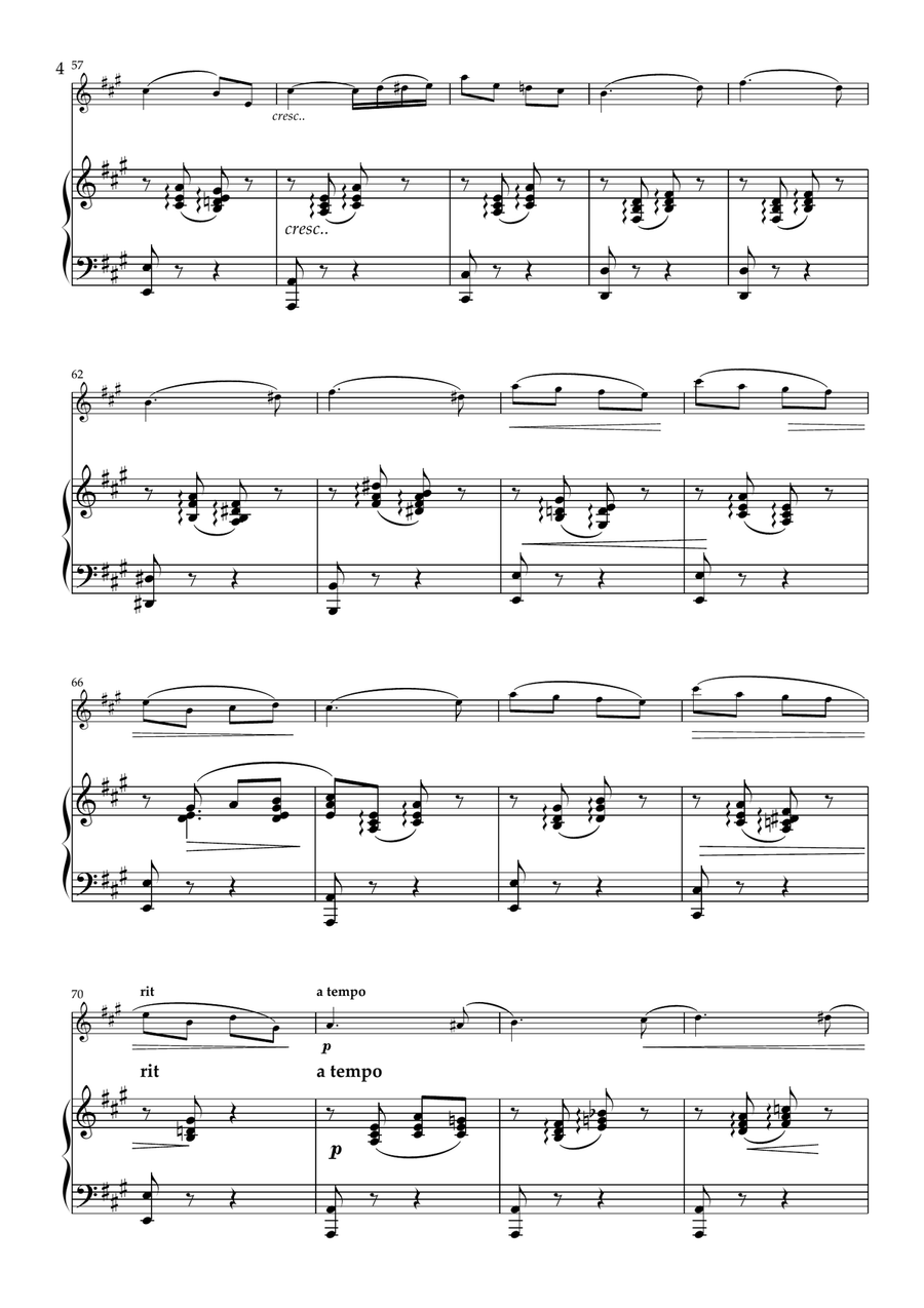Spring Song. Mendelssohn- Violin and Piano- Early Intermediate Violin Solo scores gallery preview page 5