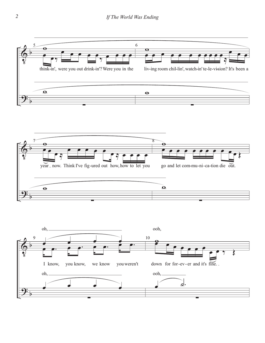If The World Was Ending TTBB scores gallery preview page 2